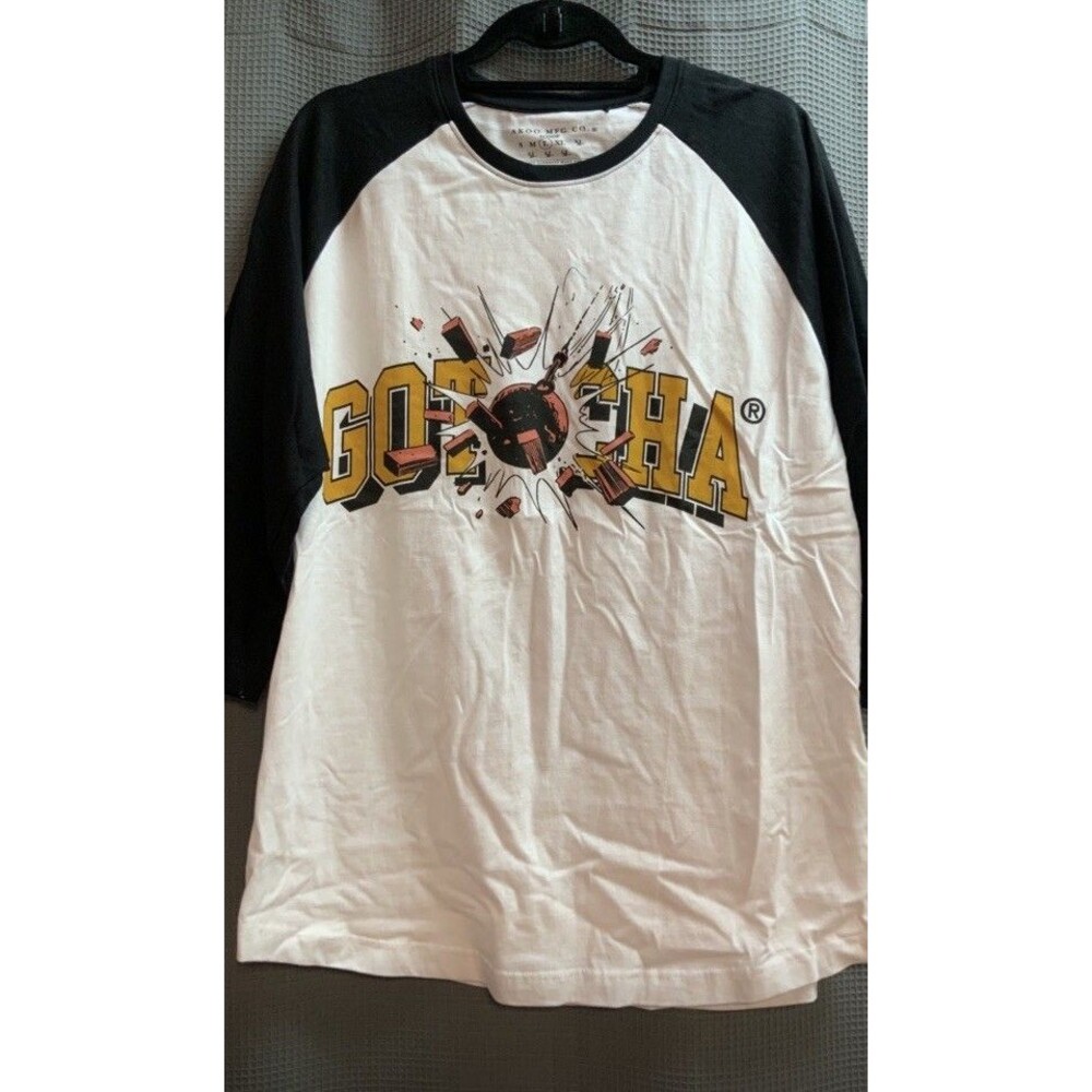 NWT GOTCHA Throwback Demo Raglan Baseball 3/4‎ Sleeve Shirt sz Large